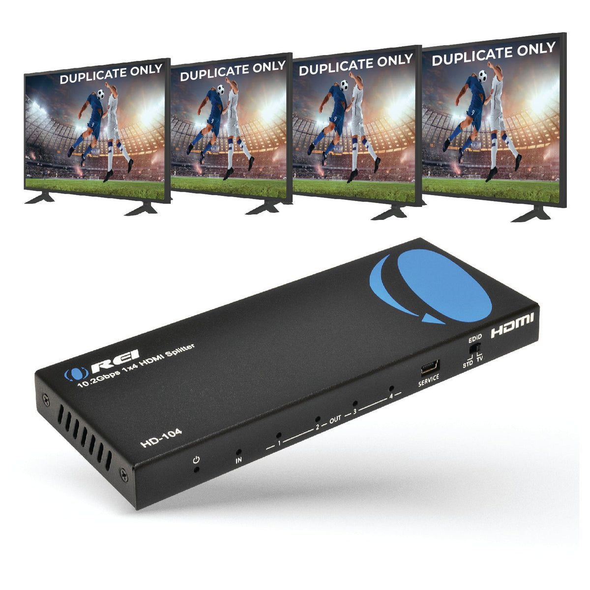 1 Input 4 Output HDMI Splitter with EDID management (HD-104)
