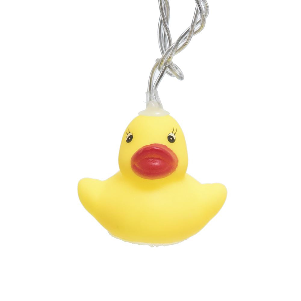 10-Light Yellow Duck Warm White LED Light Set