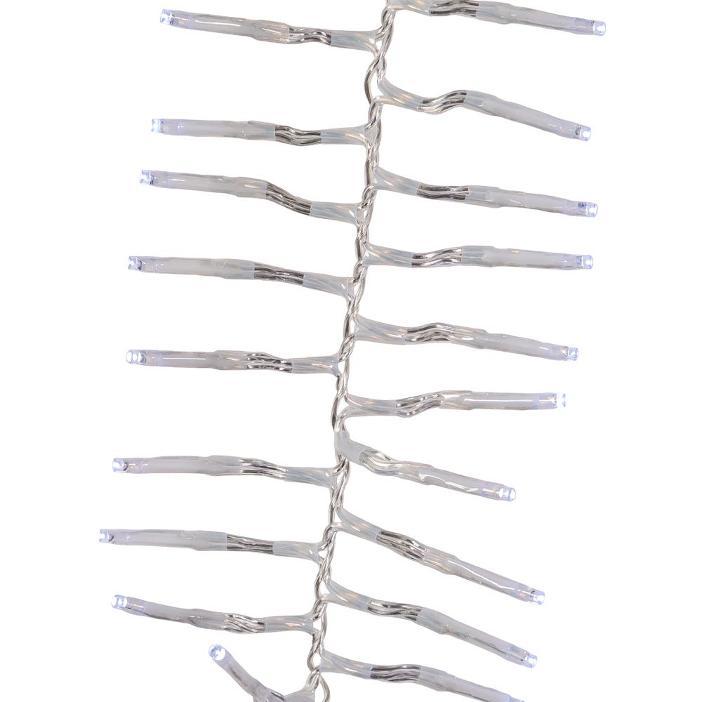 1000-Light Cool White LED Clear Wire Cluster Garland