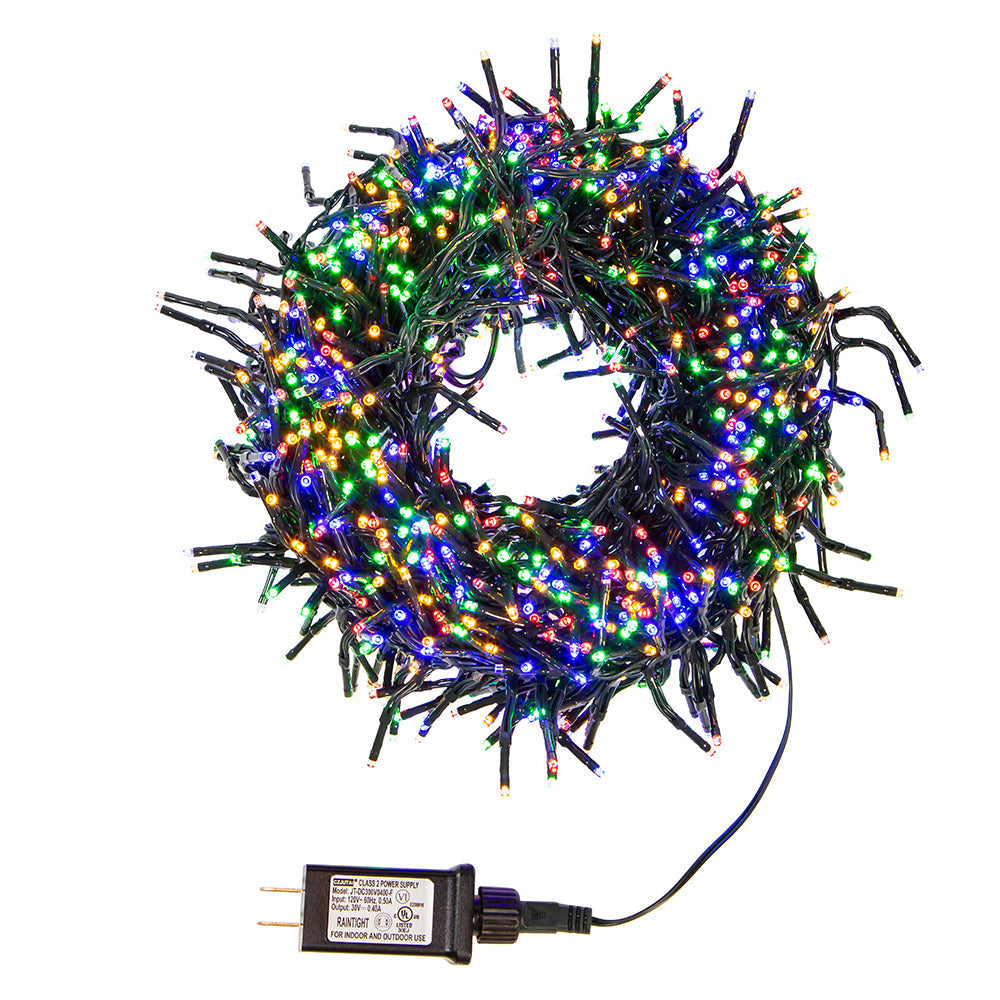 1000-Light Multi-Color LED Cluster Light Set