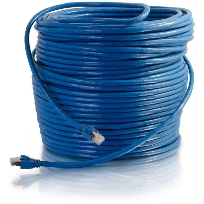 100Ft Cat6 Snagless Solid Shielded Ethernet Network Patch Cable - Blue