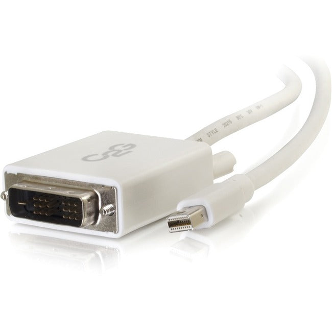 10Ft Mini Displayport Male To Single Link Dvi-D Male Adapter Cable - White