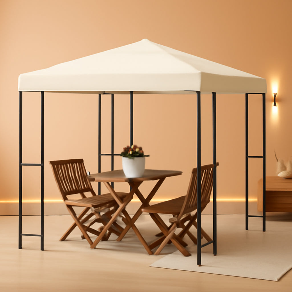 10x10 Feet Patio Gazebo Canopy Tent With Dual Tier Ventilated Roof For Outdoor Events