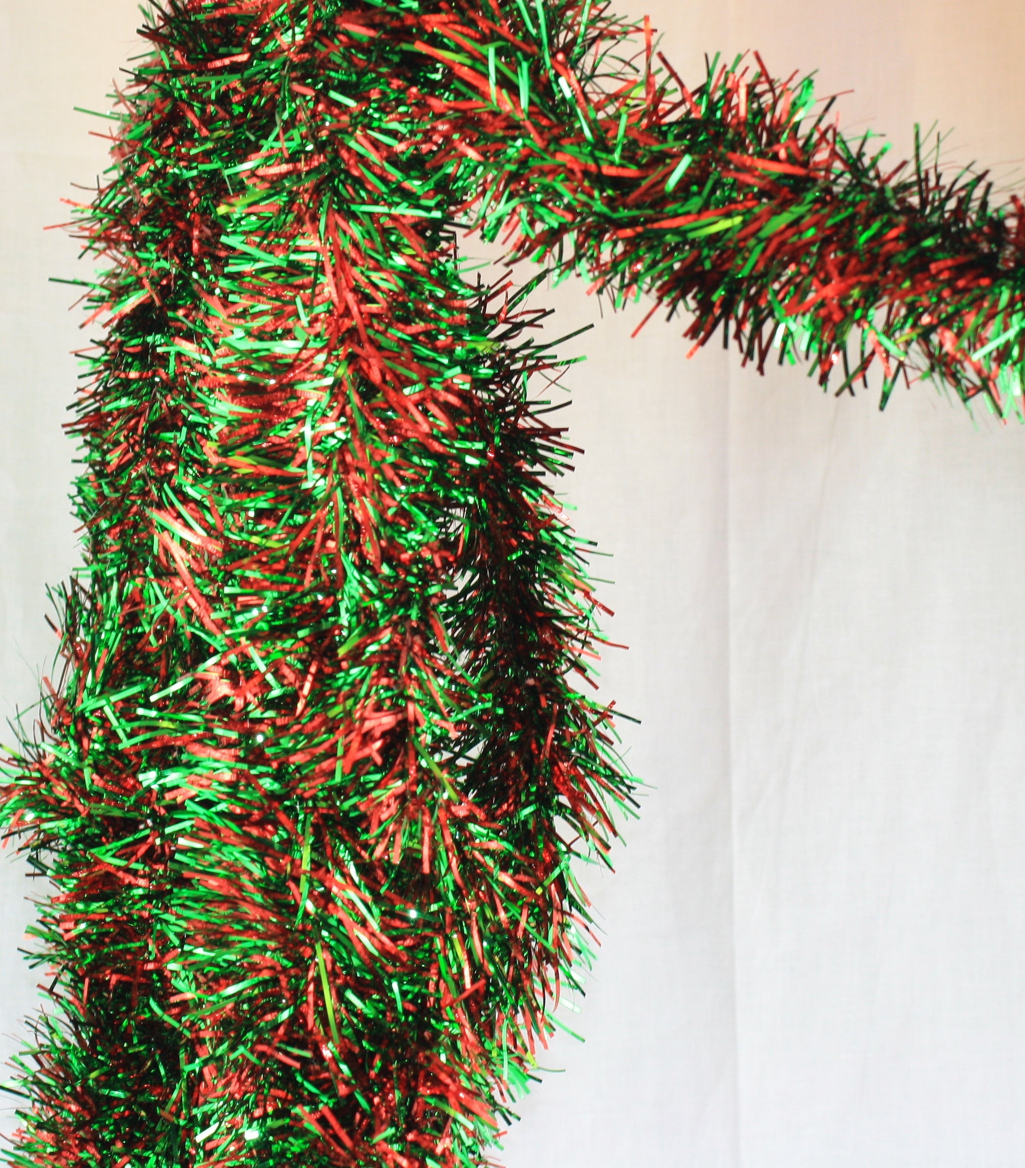 12 foot 5 Ply Deluxe Tinsel Garland - Red/Green