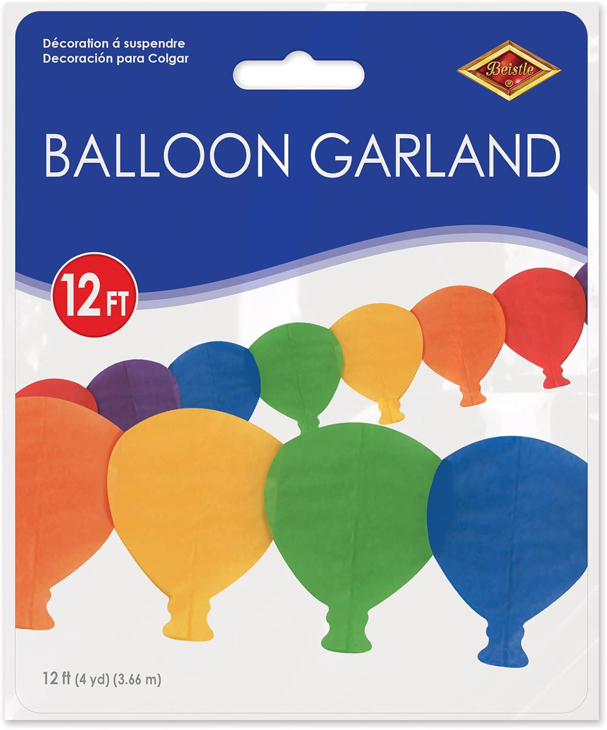 12 foot Paper Garland - Balloons