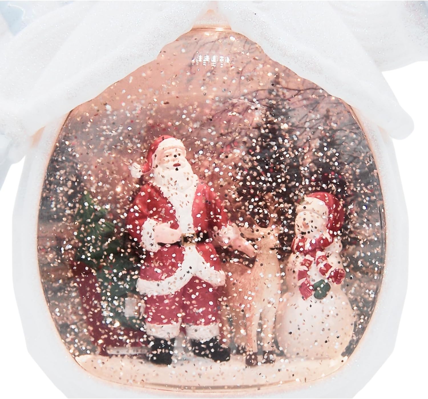 12.5" Lighted Snowman Glitterdome