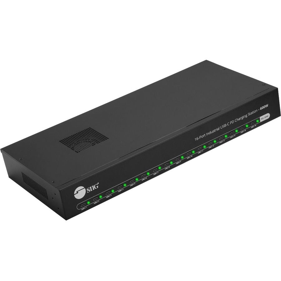 16-Port Industrial USB-C PD Charging Station - 600W - SIIG Industrial grade power charging