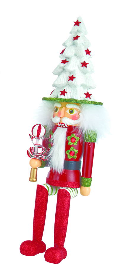 17" Hollywood Shelf Sitter Nutcracker - Tree Hat