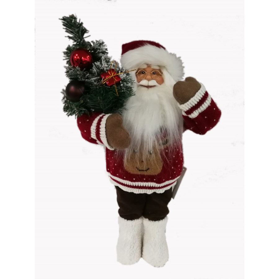 18 Inch Sweater Santa with Tree
