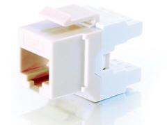 180Anddeg; Cat6 Rj45 Utp Keystone Jack - Ivory