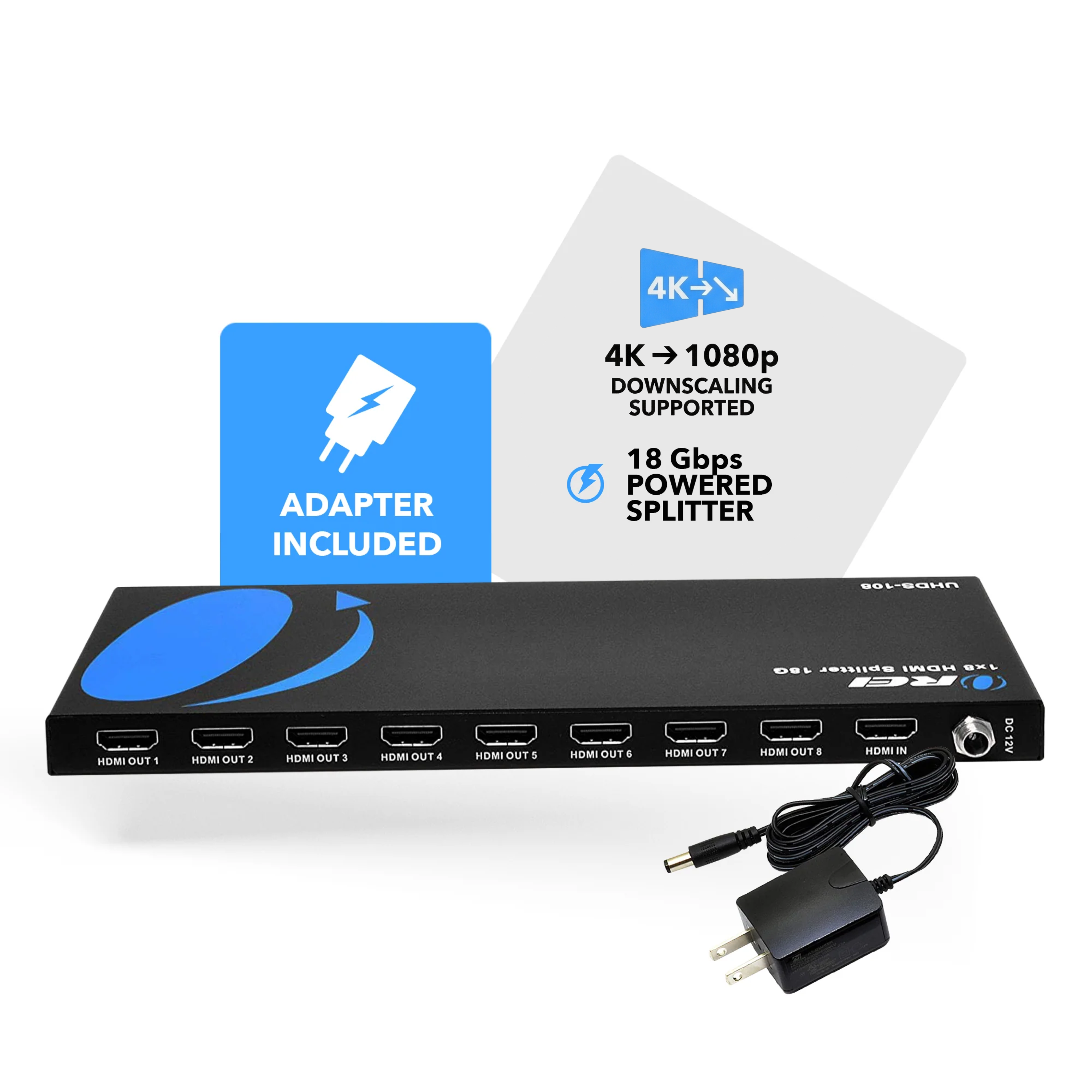 18Gbps 1×8 HDMI Splitter (UHDS-108)