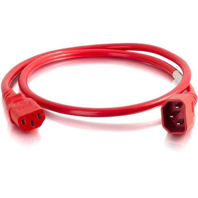 1Ft 18Awg Power Cord (Iec320C14 To Iec320C13) - Red