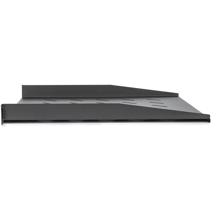 1U Universal Vented Rack Shelf,17.72In 450Mm Depth Black