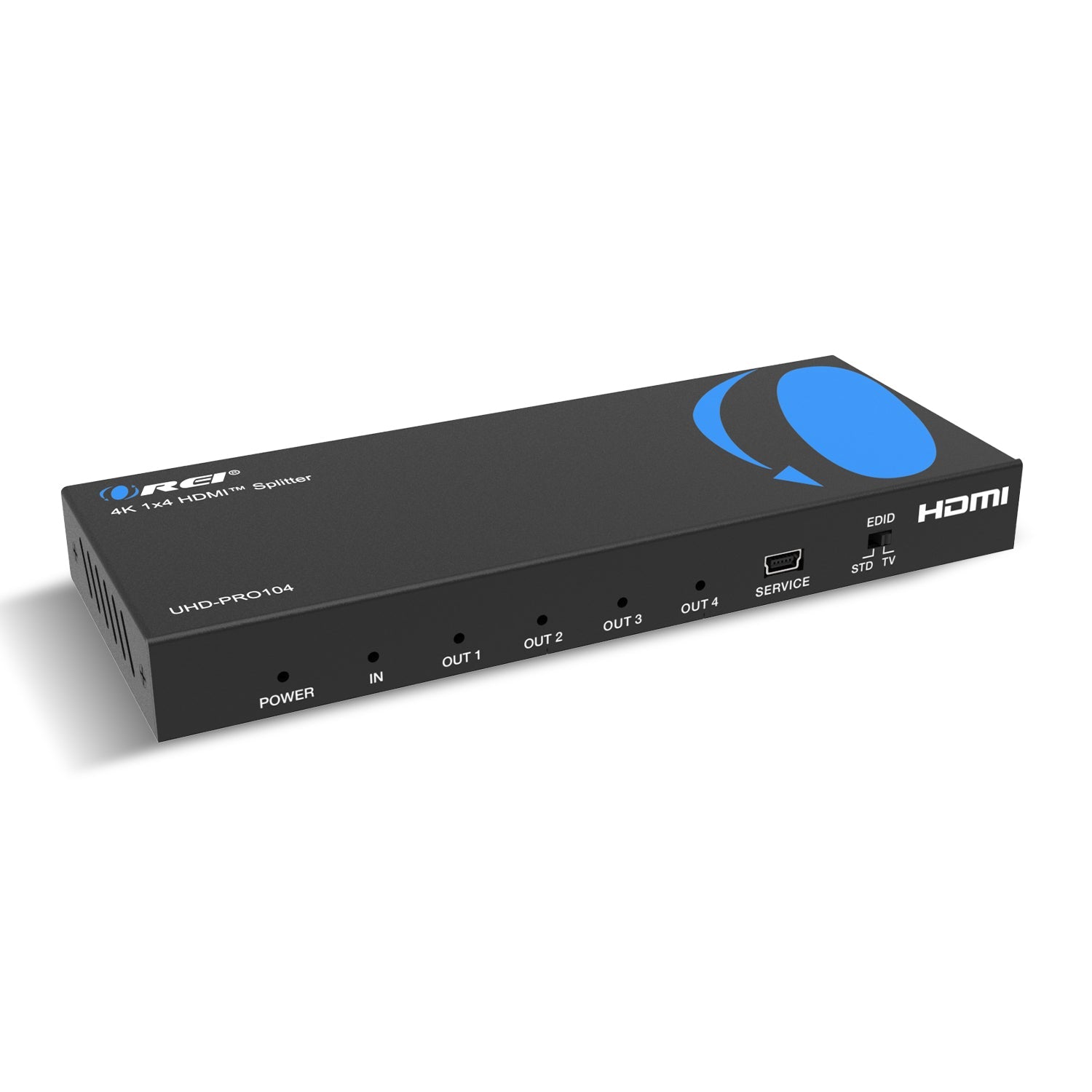 1x4 HDMI Splitter: 1-in 4-out, UltraHD 4K, Auto-Downscale, EDID (UHD-PRO104)