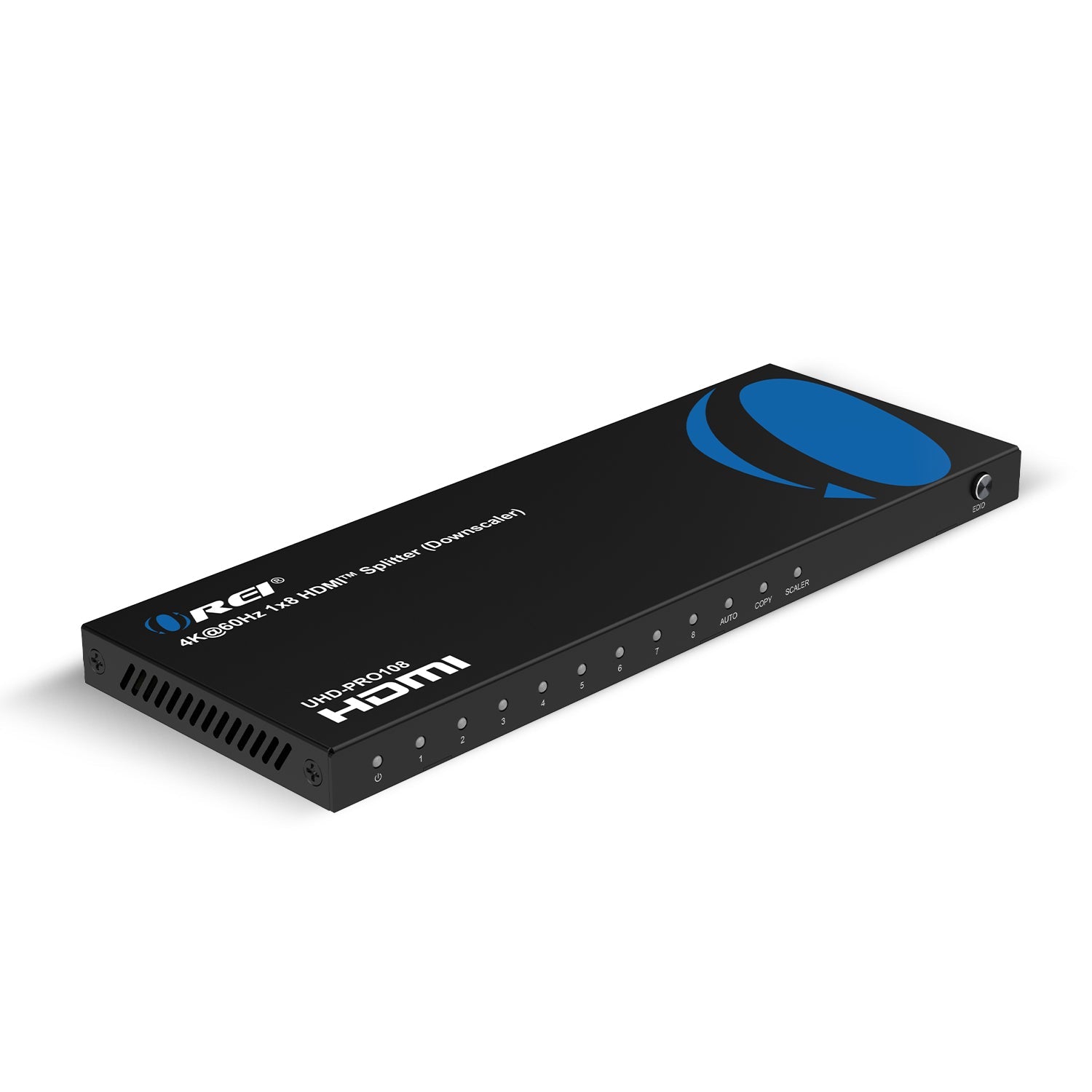 1x8 HDMI Splitter: 1-in 8-out, UltraHD 4K, Auto-Downscale, EDID (UHD-PRO108)