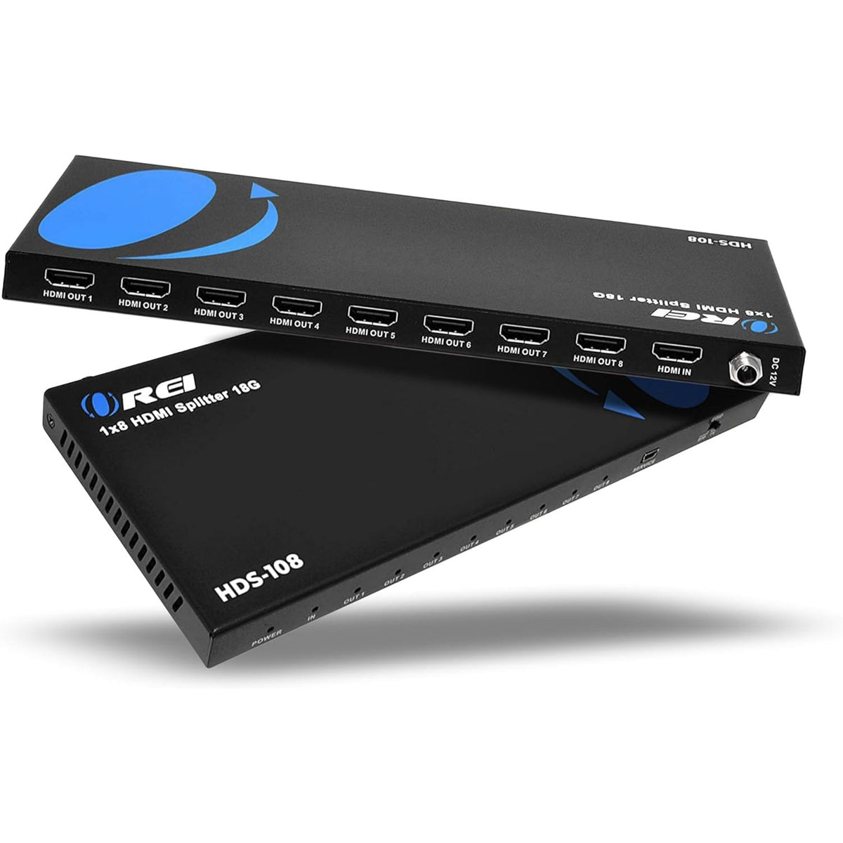 1x8 HDMI Splitter 4K@30Hz Powered - Supports 3D Full HD 1080P (HDS-108)