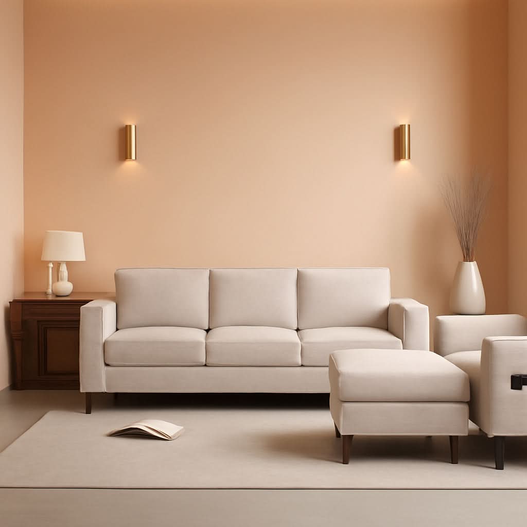 2 Piece L Shape Sectional Sofa Set With Chaise 78 Inch Wide 3 Seater Convertible Living Room Couch