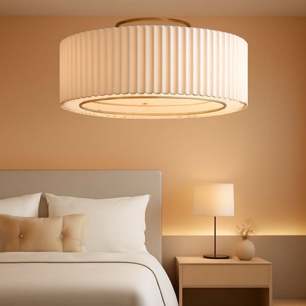 20 Inch Enclosed Low Profile Ceiling Fan With Remote LED