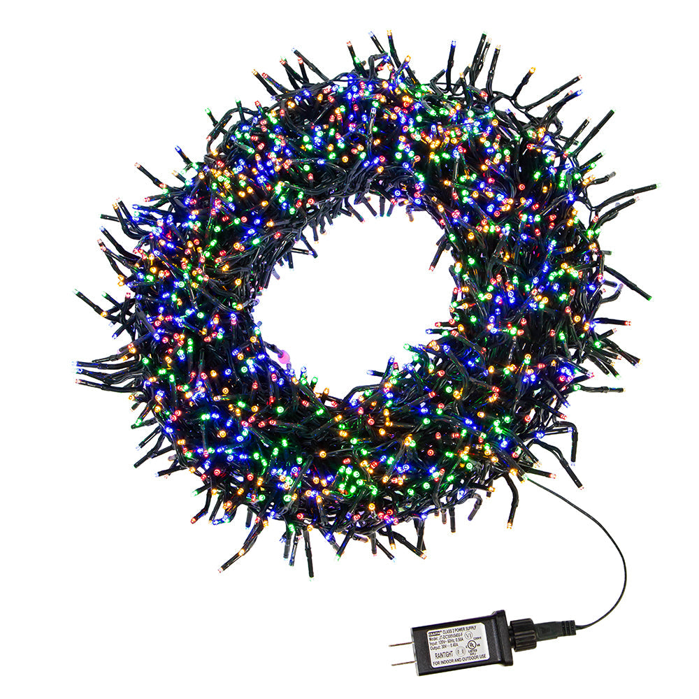 2000-Light Multi-Color LED Cluster Light Set