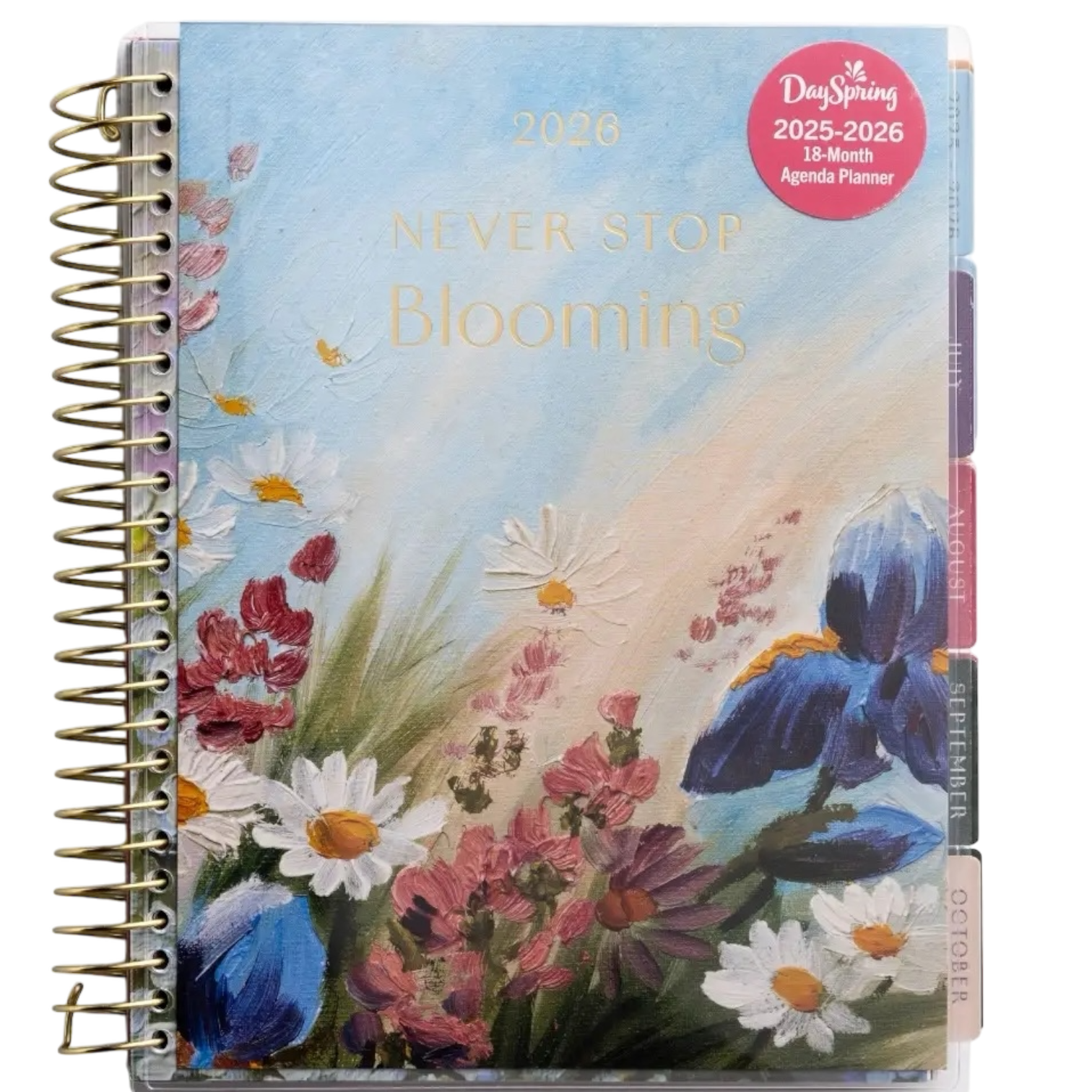 2026 18 Month Agenda Planner Never Stop Blooming