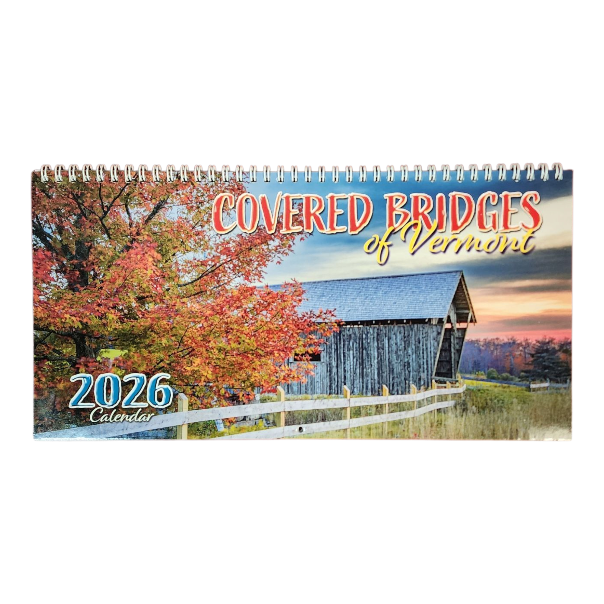 2026 Covered Bridges Panoramic Wall Calendar