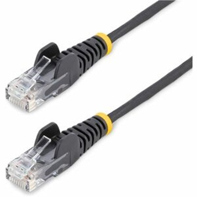 25FT BLACK SLIM CAT6 ETHERNET CABLE, SNAGLESS, 100W POE, UTP, LSZH, 28AWG BARE C