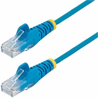 25FT BLUE SLIM CAT6 ETHERNET CABLE, SNAGLESS, 100W POE, UTP, LSZH, 28AWG BARE CO