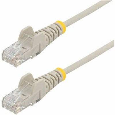 25FT GRAY SLIM CAT6 ETHERNET CABLE, SNAGLESS, 100W POE, UTP, LSZH, 28AWG BARE CO