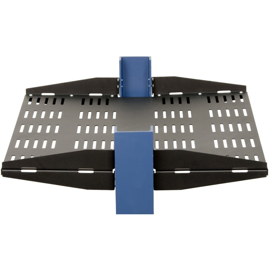 2U 2Post Heavy Duty Center Mount Vented Shelf 21in Depth 107-2852