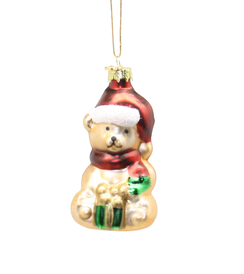 3 Inch Boxed Glass Ornament - Teddy Bear