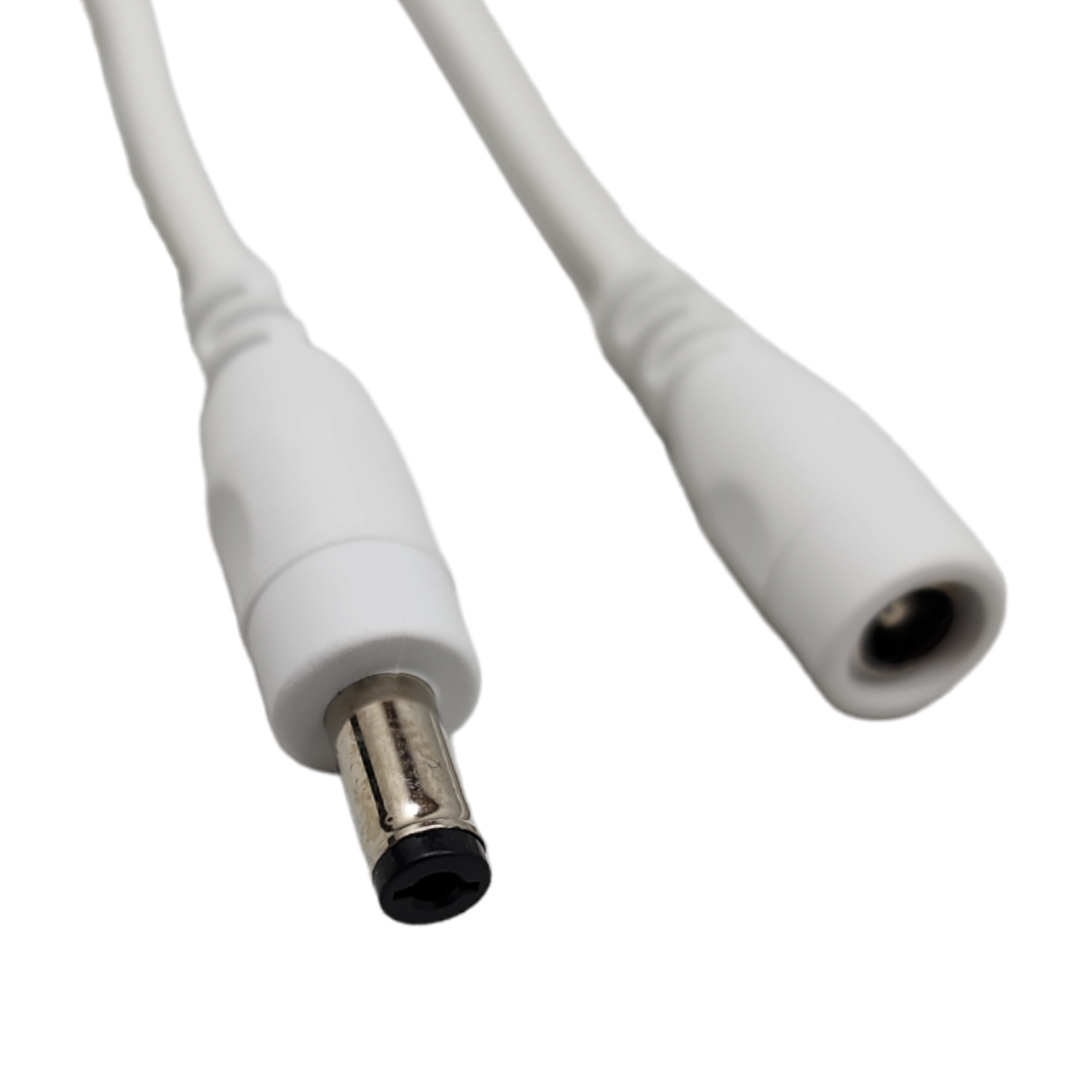 3 foot long DC power plug extension - 5.5mm/2.1mm plug - White