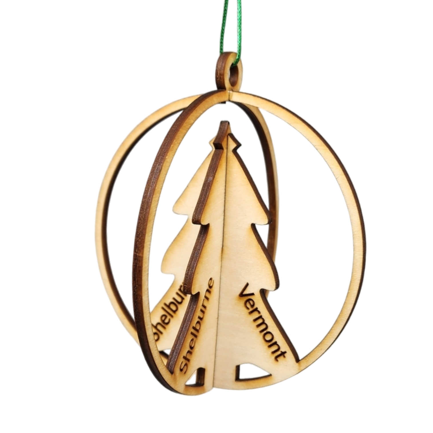 3D Tree - Shelburne Vermont - Laser Cut Ornament