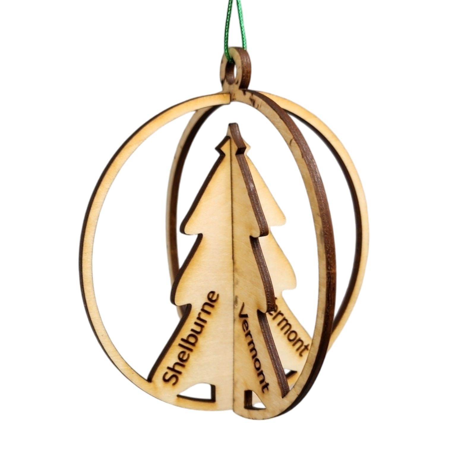3D Tree - Shelburne Vermont - Laser Cut Ornament