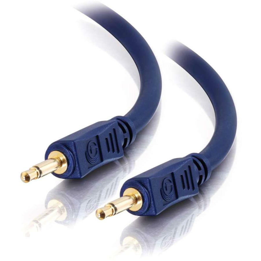 3.5mm Mono Audio Cable - 12ft Velocity™ Male to Male Gold Plated | C2G 40621