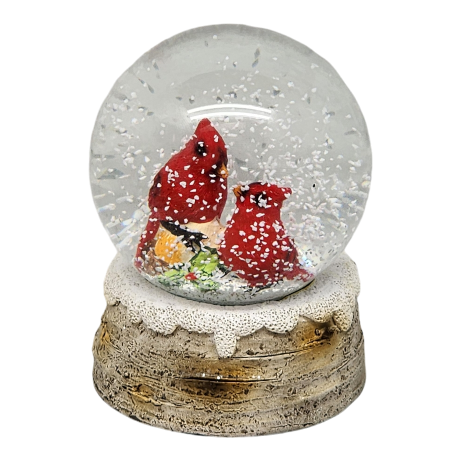 4 Inch Resin Holiday Cardinal Waterglobe - Style 2