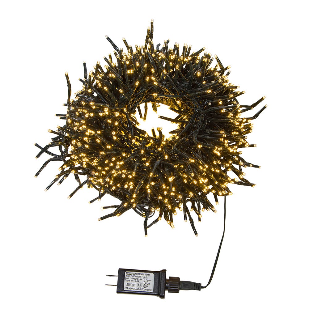 480-Light Fairy Warm White LED Connectable Cluster Garland