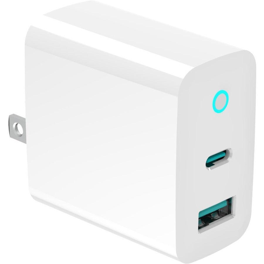 4XEM 45W GAN Charger USB-C + USB-A - White