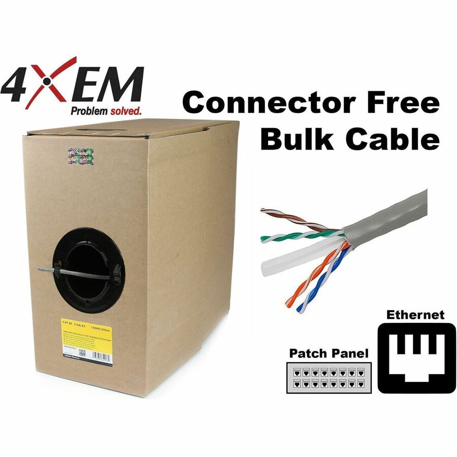 4XEM Cat6A Bulk Cable (Grey)