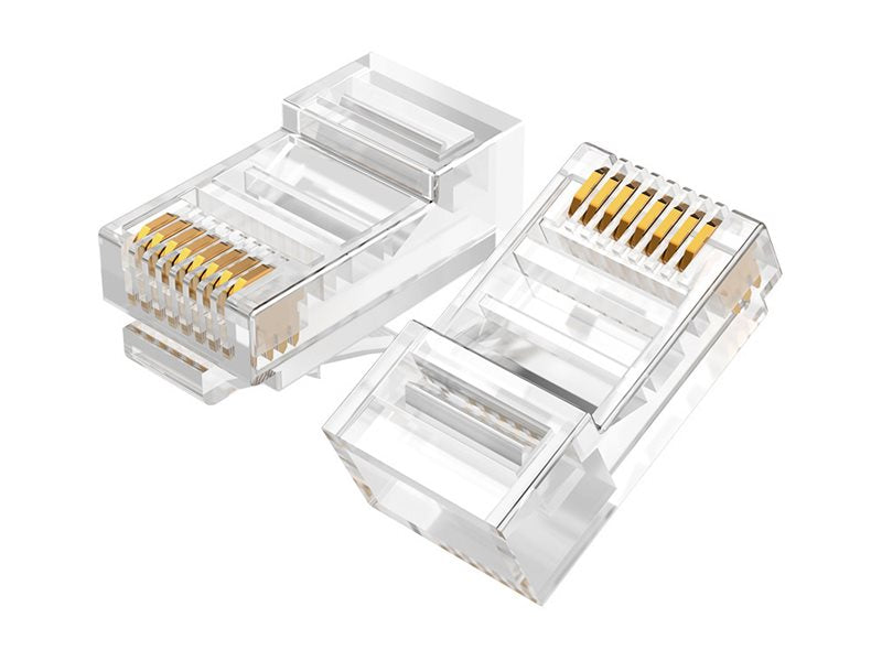 4XEM - Network connector - RJ-45 (M) - CAT 6a - clear (pack of 100)