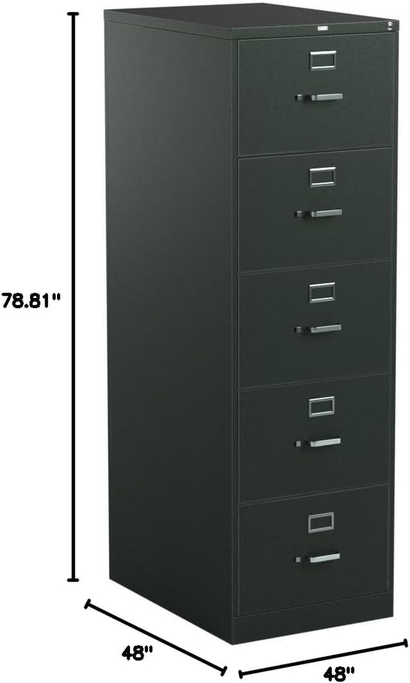 5 Drawer Filing Cabinet 310 Series Full Suspension Charcoal
