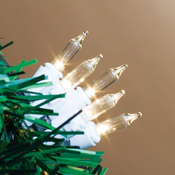 50 Indoor/Outdoor String Lights - Clear Bulb - White Wire