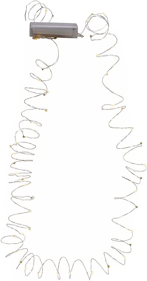 50-Light Battery-Operated LED Fairie Light Set - Warm White