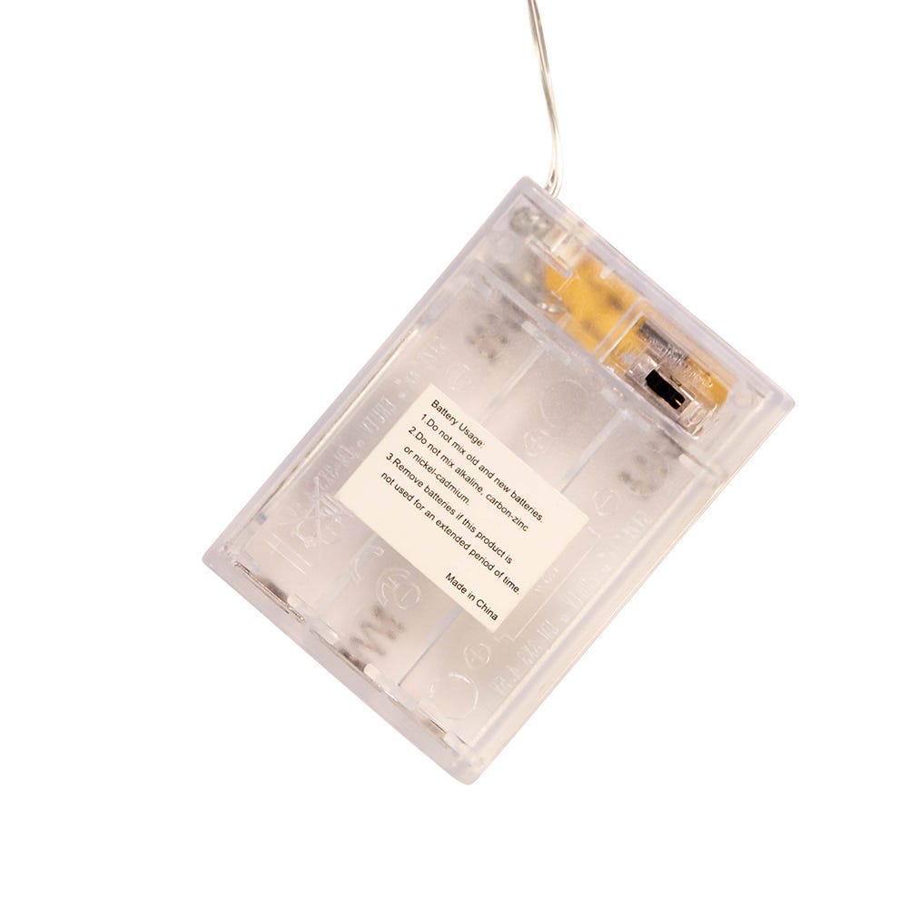 50-Light Battery-Operated Multicolored LED Green Wire Fairy Lights