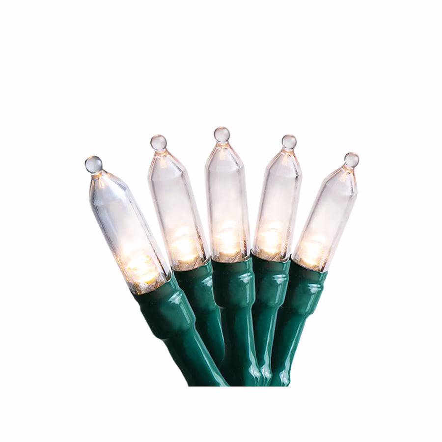 500 LED Microbright Lights - Warm White / Green Wire