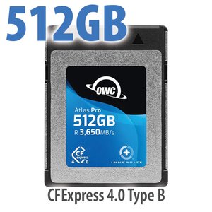 512GB OWC Atlas Pro CFexpress 4.0 Type B Memory Card