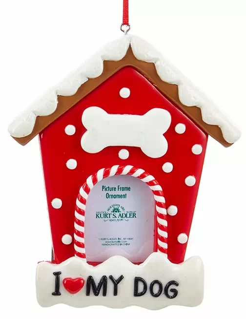 5.25 inch Pet Picture Frame Ornament - Dog