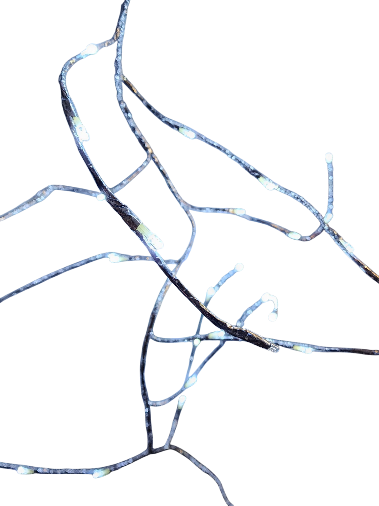 6 Foot Pre-Lit LED Twinkle Silver Branch Garland