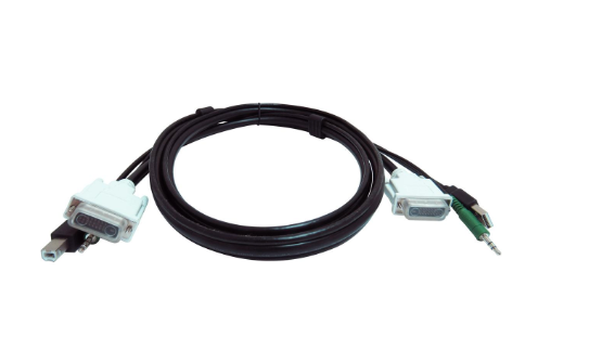 6 ft KVM USB Dual Link DVI Cable with Audio- TAA Compliant