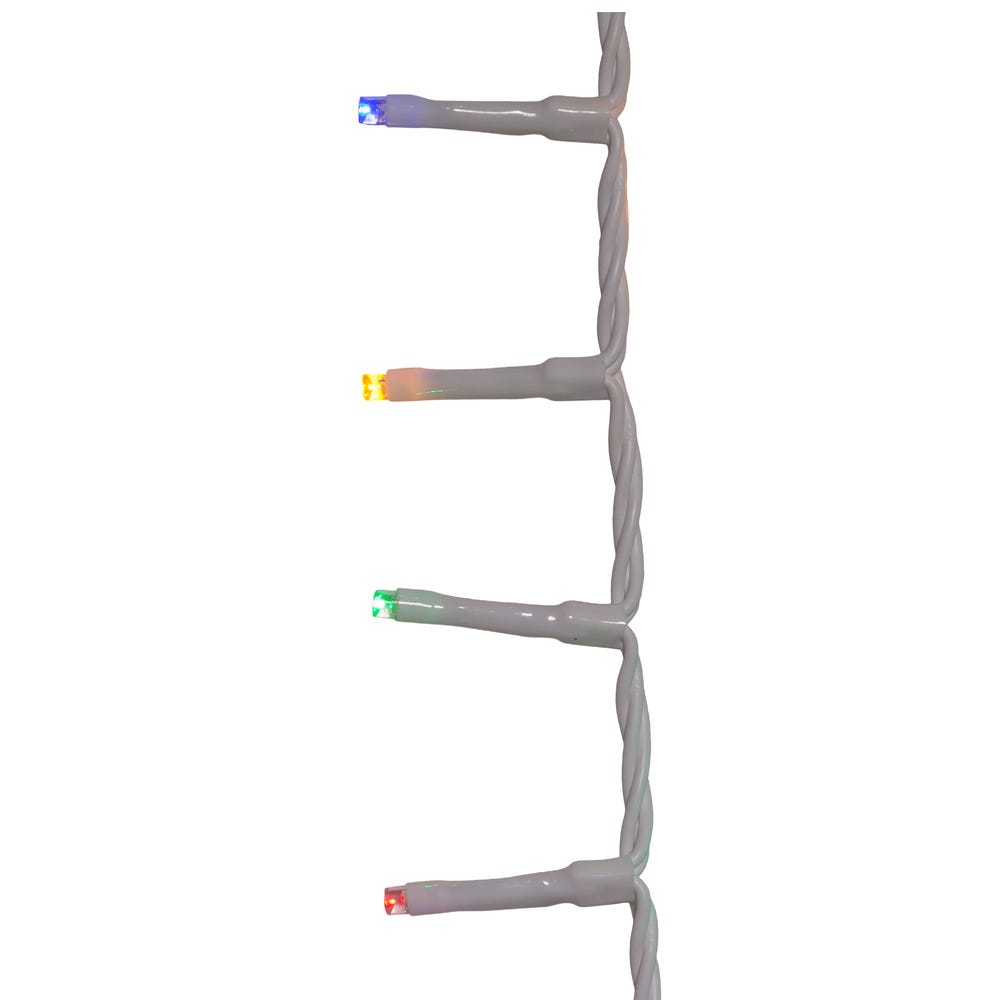 600-Light Multicolor LED White Wire Rice Light Garland