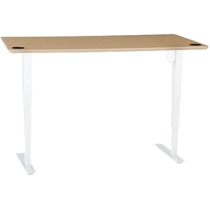 60In Melamine Beech Veneer Tabletop With Steel Frame White 501-37 8W129 60-30SB